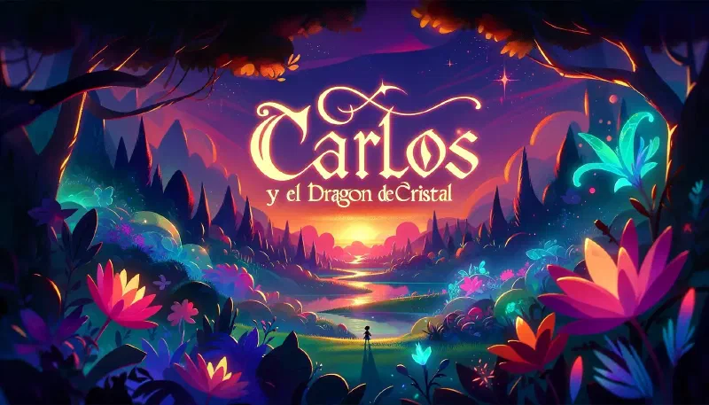 Ilustración de «Carlos y el Dragón de Cristal: El Descubrimiento de Lumin»
