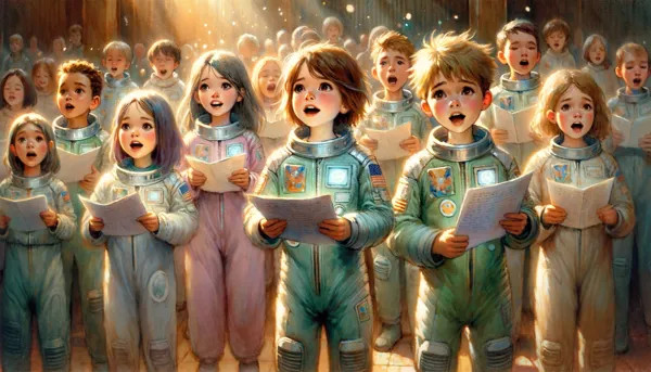 Ilustración de «Navidad en la Estación Espacial»