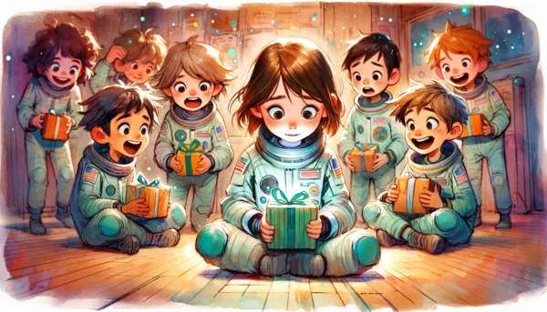 Ilustración de «Navidad en la Estación Espacial»
