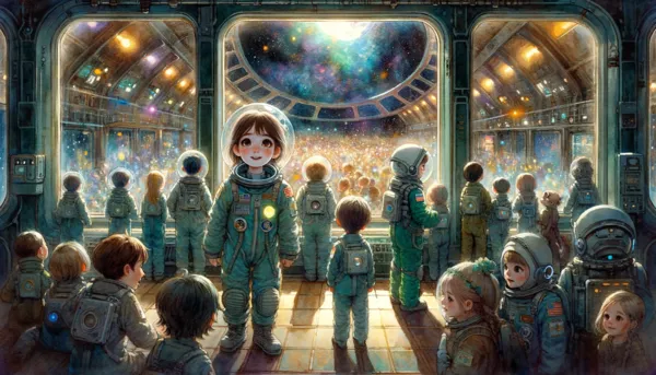 Ilustración de «Navidad en la Estación Espacial»