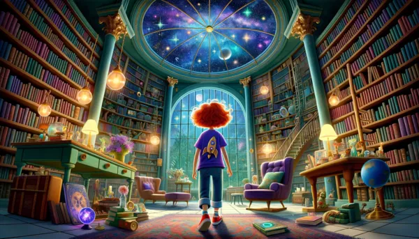 Ilustración de «El Tesoro Cósmico De La Abuela Extraterrestre: El Ático De Los Secretos»