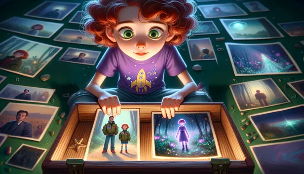 Ilustración de «El Tesoro Cósmico De La Abuela Extraterrestre: El Ático De Los Secretos»