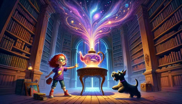 Ilustración de «El Tesoro Cósmico De La Abuela Extraterrestre: El Ático De Los Secretos»