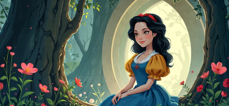 Ilustración de «Blancanieves y los Siete Enanitos»