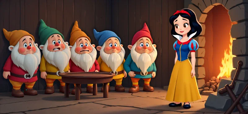 Ilustración de «Blancanieves y los Siete Enanitos»
