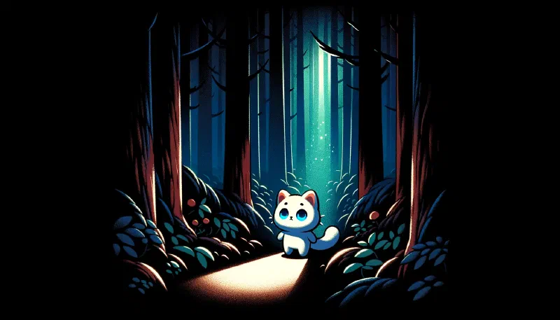 Ilustración de «El Gatito y El Jardín Secreto»
