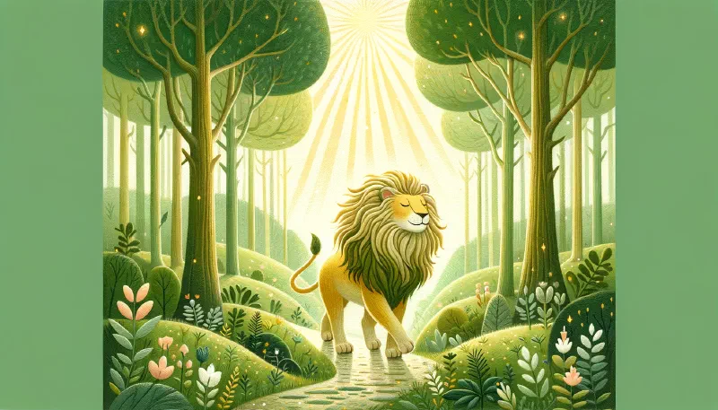 Ilustración de «El León y El Ratón»