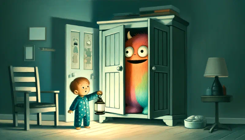 Ilustración de «El Monstruo De Las Emociones: Encuentro en la Oscuridad»