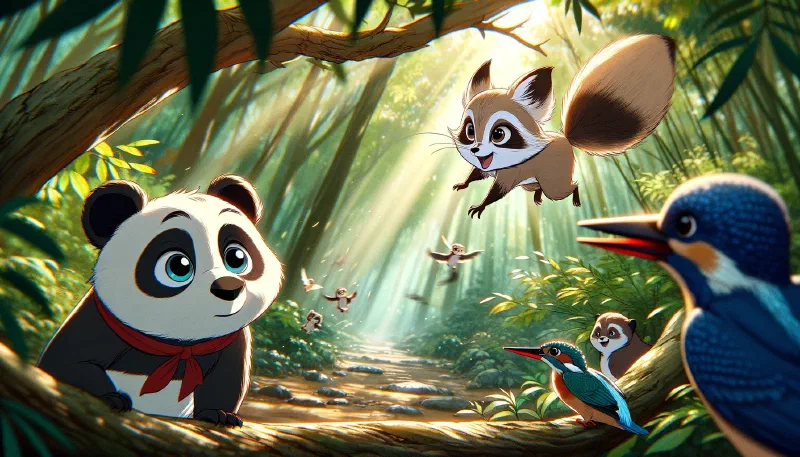 Ilustración de «El Panda y la Luna de Azúcar»