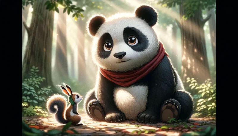 Ilustración de «El Panda y la Luna de Azúcar»