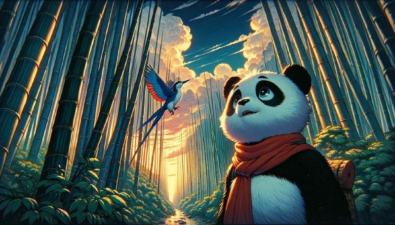 Ilustración de «El Panda y la Luna de Azúcar»