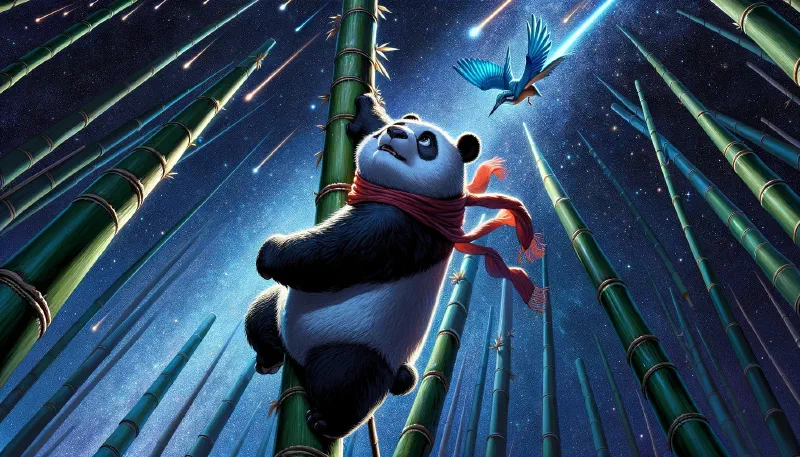 Ilustración de «El Panda y la Luna de Azúcar»