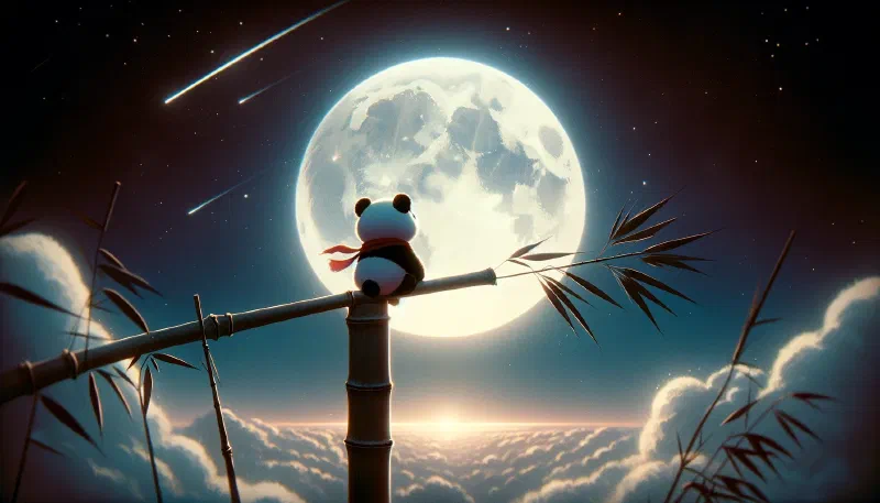 Ilustración de «El Panda y la Luna de Azúcar»