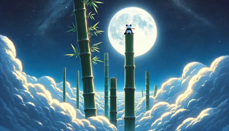 Ilustración de «El Panda y la Luna de Azúcar»