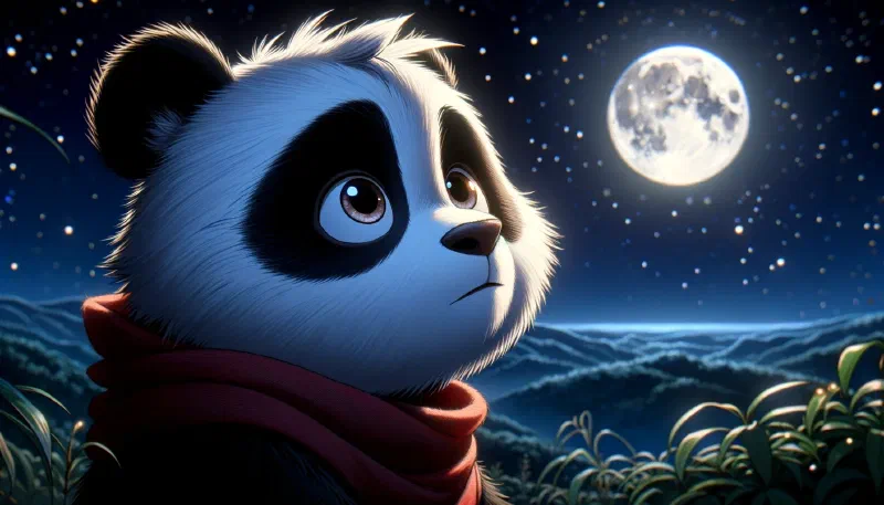 Ilustración de «El Panda y la Luna de Azúcar»