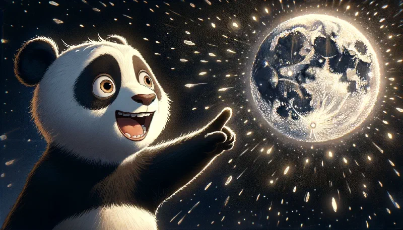 Ilustración de «El Panda y la Luna de Azúcar»