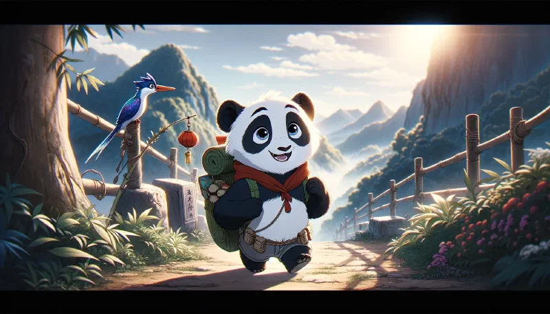 Ilustración de «El Panda y la Luna de Azúcar»