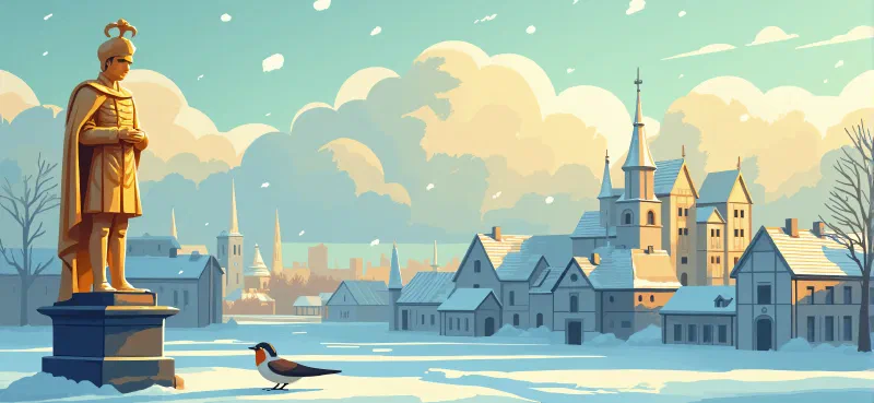Ilustración de «El Príncipe Feliz y la Golondrina Valiente»