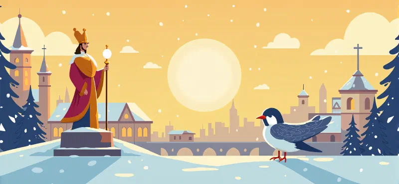 Ilustración de «El Príncipe Feliz y la Golondrina Valiente»