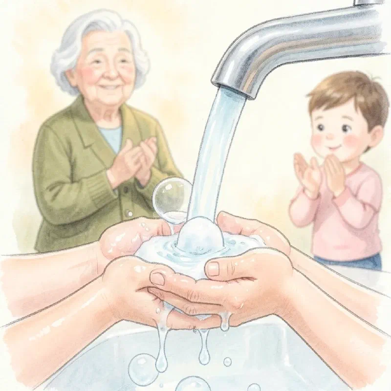 Ilustración de «Nora y el Secreto de las Manos de Jabón»