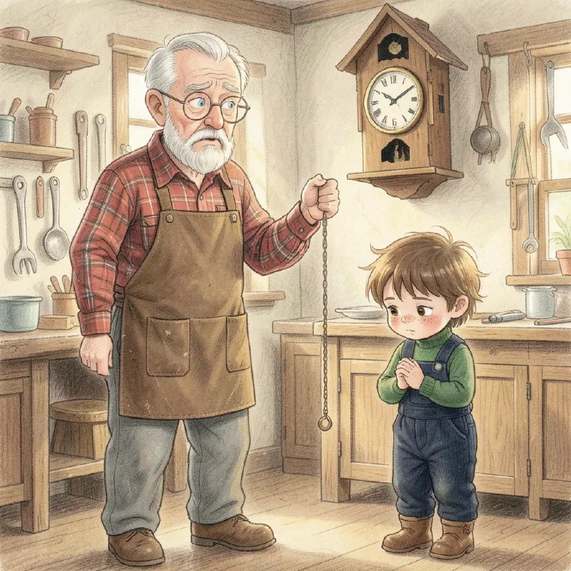 Ilustración de «Leo y el Secreto del Reloj de Cuco»