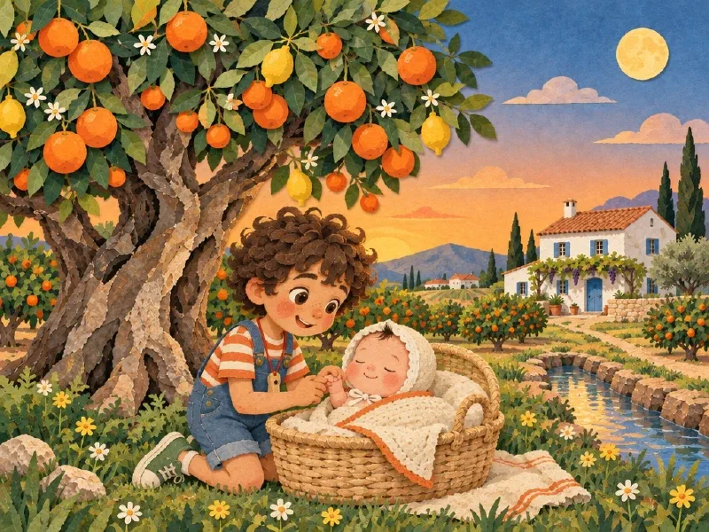 Ilustración de «Pau y la canción de la naranja»