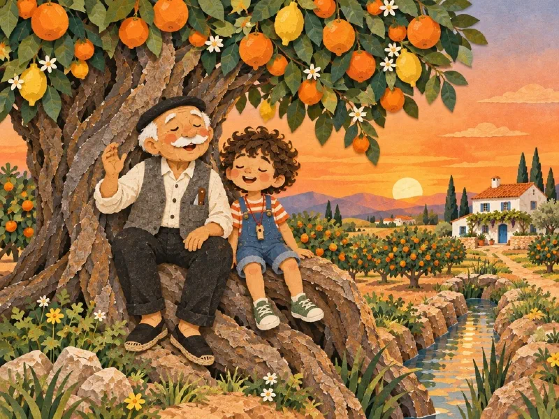 Ilustración de «Pau y la canción de la naranja»