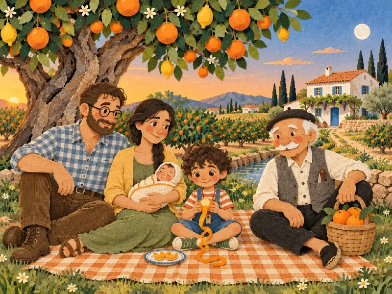 Ilustración de «Pau y la canción de la naranja»