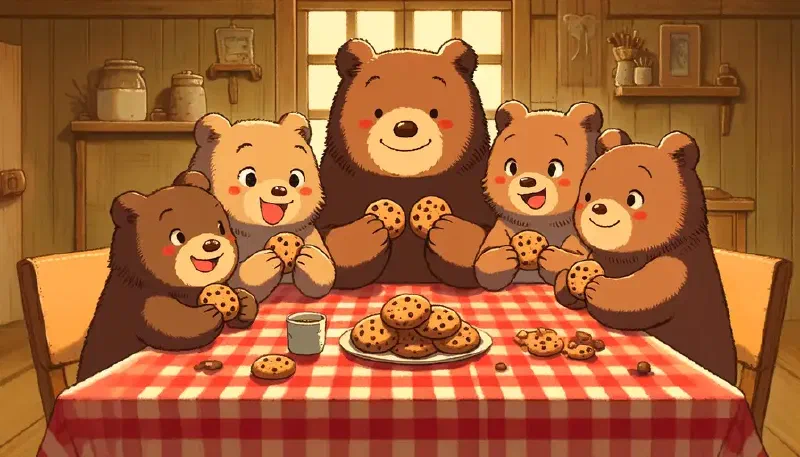 Osos comiendo cookies
